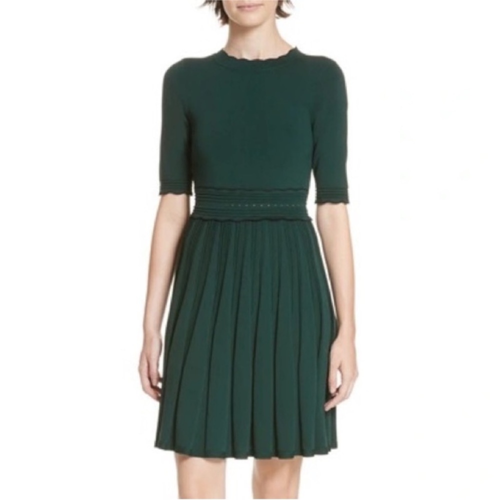 Ted Baker Green Skater Dress 6
